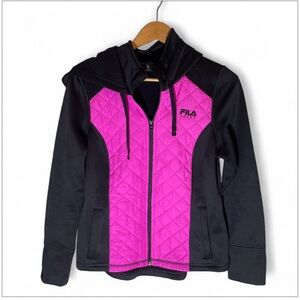 W1- Fila women’s small Black and Pink Jacket